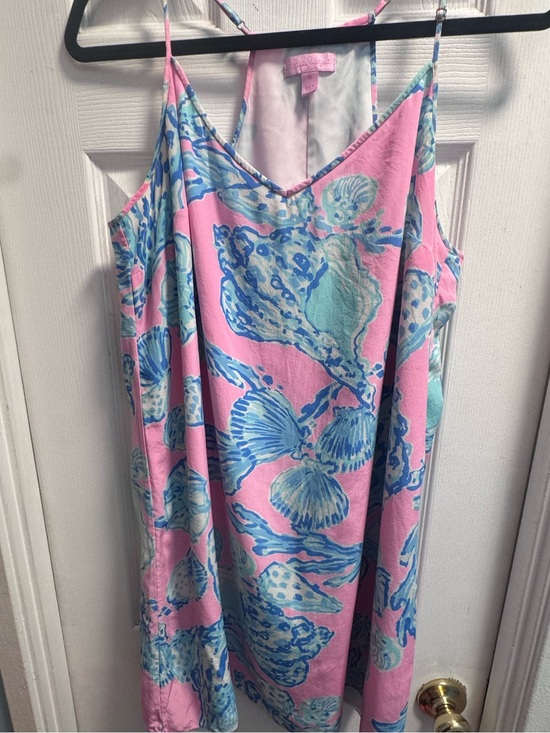 Lilly Pulitzer Dresses & Skirts - Lilly Pulitzer Pink Blue Seashell Print Sundress